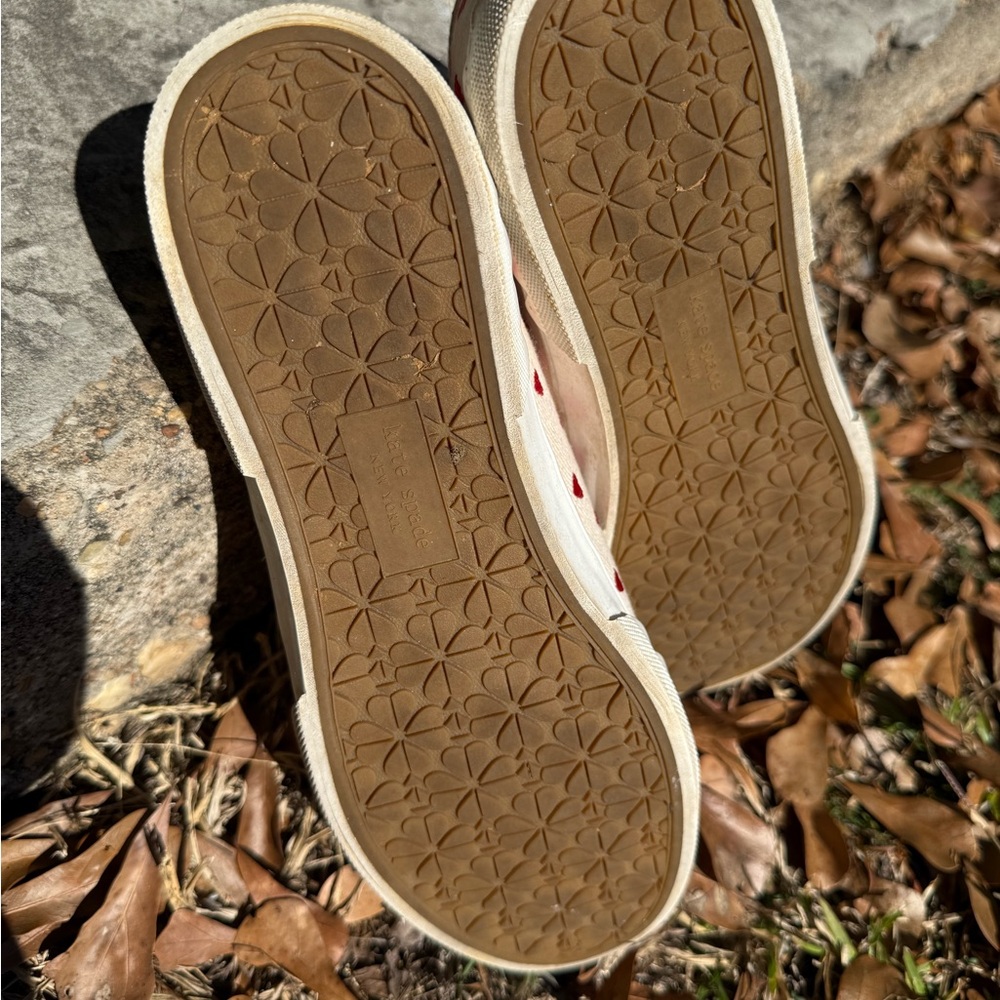 Kate Spade Cream and Red Heart Sneakers - Picture 7 of 8